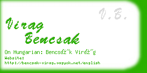 virag bencsak business card